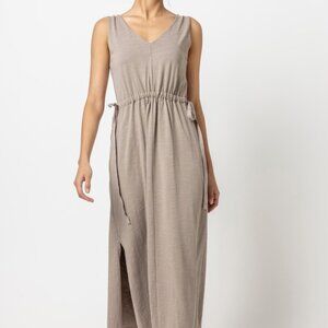 Lilla P Drawcord Waist Maxi Dress